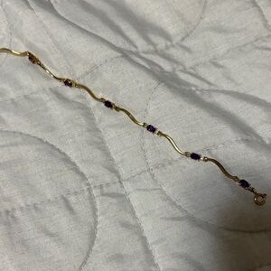 Gold and Purple Wave Bracelet